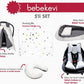 Bebekevi 5 Pcs Set 1452 (Baby Nest, Cover for Baby Stroller, Nursing Bib, Nursing and Support Cushion, and Baby Car Seat Cushion)