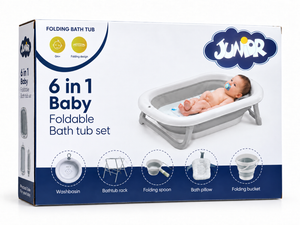 Junior Folding Baby Bath Tub 6in1 with stand
