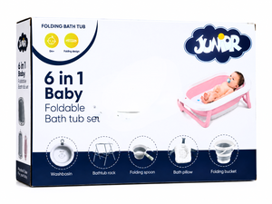 Junior Folding Baby Bath Tub 6in1 with stand