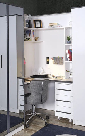 Infinity Corner Study Desk Matte White