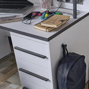 Infinity Study Desk Drawer Matte White