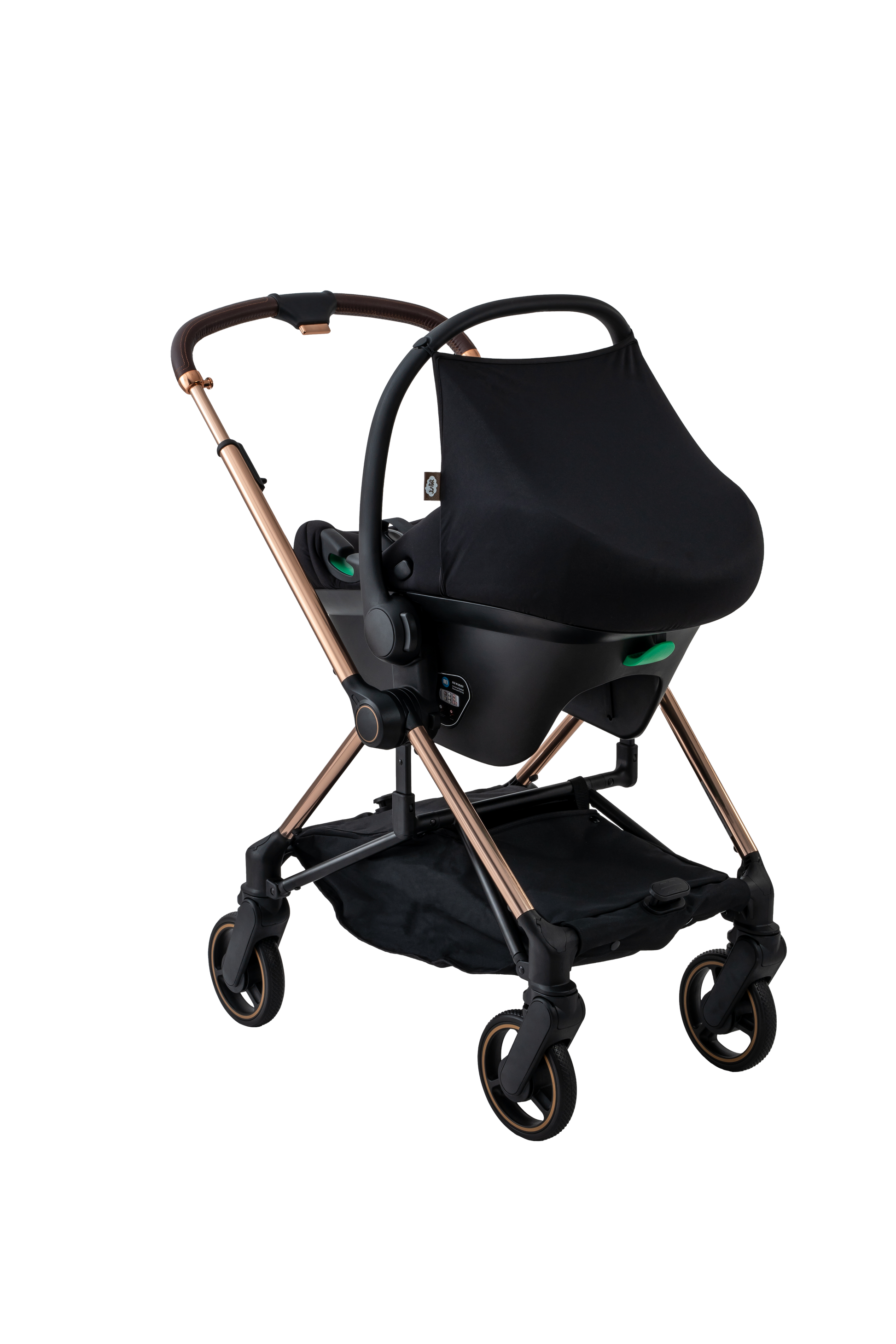 black and gold car seat and stroller Junior Easy Way Stroller With Infant Car Seat