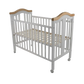 Junior Nabilone Crib 120-60 - White And Nature