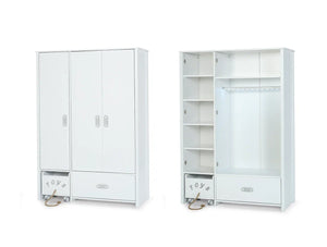 My World 3-Door Closet Matte White Flat Surface