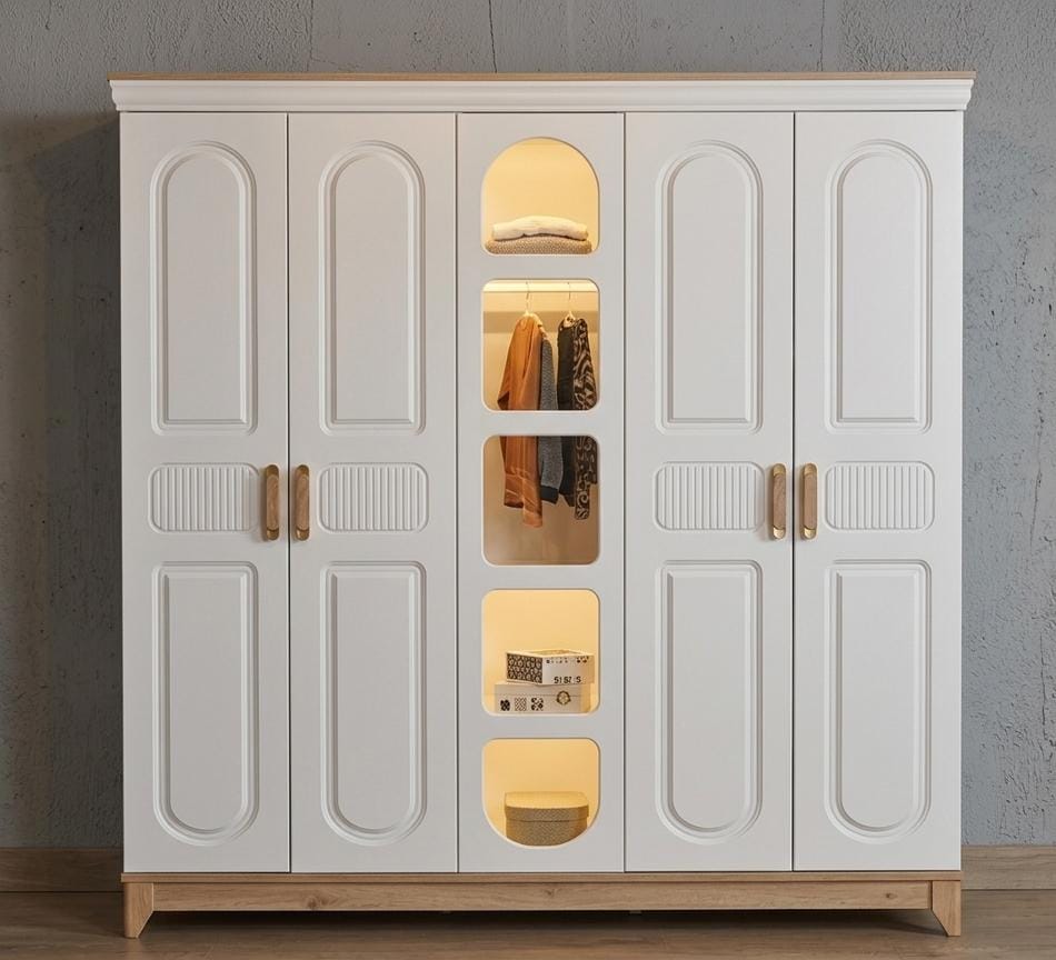 Bebecco Yildiz 5-Door Wardrobe