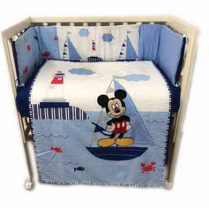 Disney Mickey Bedspread 5 Pieces - BlueMickeyBeddingDisney