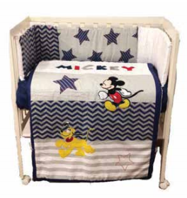 Disney Mickey Bedspread 5 Pieces - GreyMickeyBeddingDisney