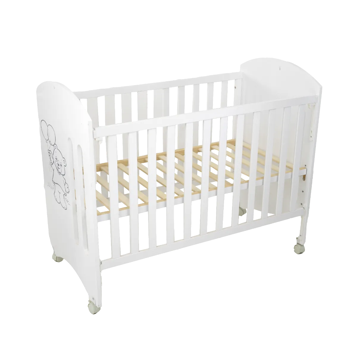 Junior Bear Crib 120-60 - WhiteWhiteCribs & Toddler BedsJunior