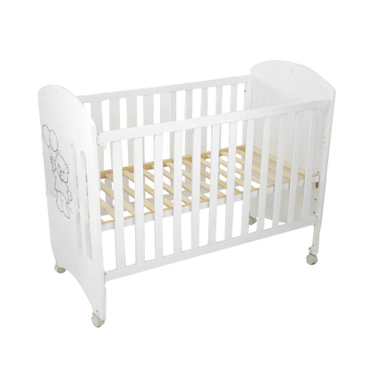 Junior Bear Crib 120-60 - WhiteWhiteCribs & Toddler BedsJunior