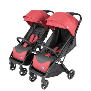  Junior Bravo Twin StrollerBurgundyBaby StrollersJunior