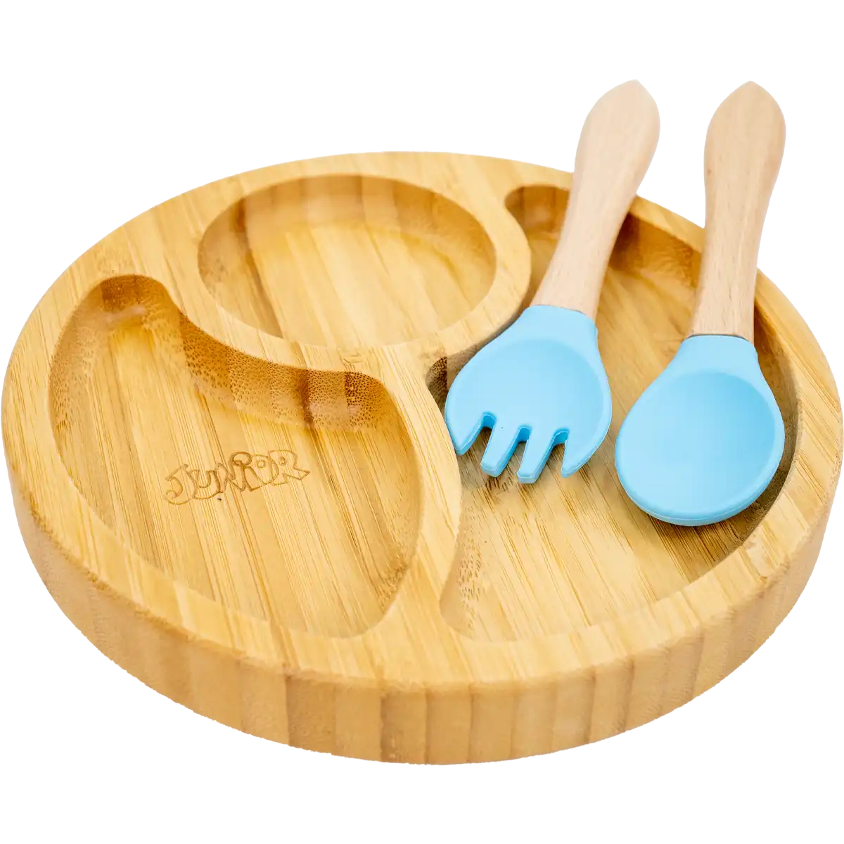 Junior Campo Divided Plate With Silicone Spoon And Fork